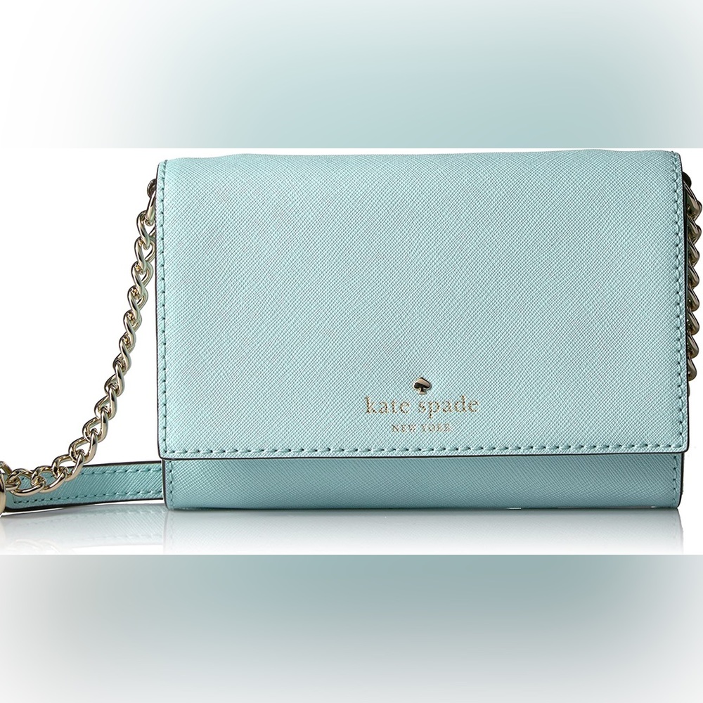 Kate Spade blue clutch with removable strap